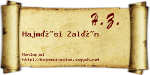 Hajmási Zalán névjegykártya