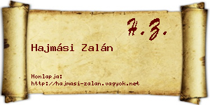 Hajmási Zalán névjegykártya